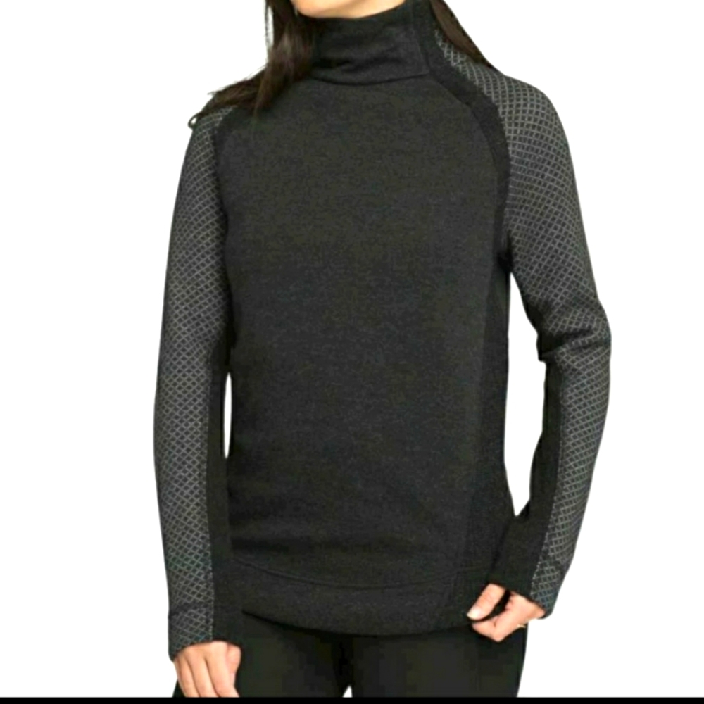 Prana Black Brandie Wool Blend Long Sleeve Sweater Size Medium